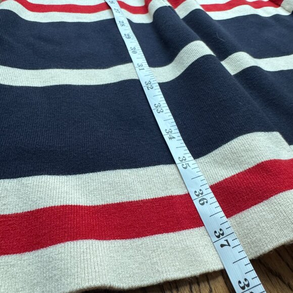 Anne Klein Sleeveless Striped Fit & Flare Knit Dress XL Navy Red Nautical Preppy - Picture 6 of 11